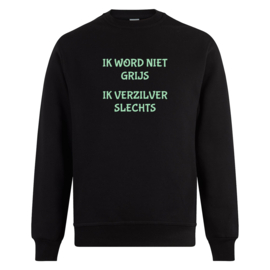 Volwassen sweater: Ik word niet grijs ik verzilver slechts