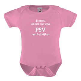 Baby romper: Ssssstt! ik ben met opa PSV aan het kijken
