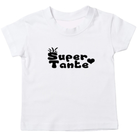 Kinder T-shirt met de opdruk: Super tante