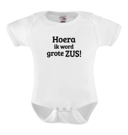 Baby romper: Hoera ik word grote zus!