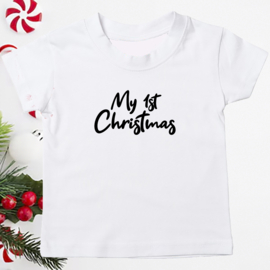Kinder T-shirt met de opdruk: My 1st Christmas