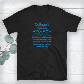 Volwassen T-shirt: Collega's zijn als kerstlampjes ze hangen altijd samen sommige werken niet sommige zijn in de war