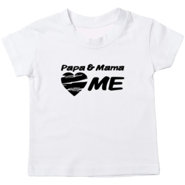 Kinder T-shirt: Papa & Mama love me