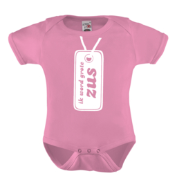 Baby romper: Ik word grote zus (naamplaatje)