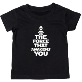 Kinder T-shirt met de opdruk: The force that awakens you