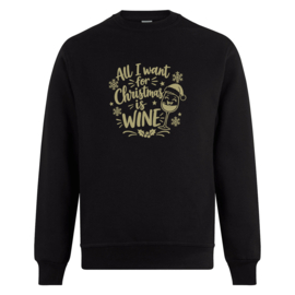 Foute kerst sweater: All I want for Christmas is wine