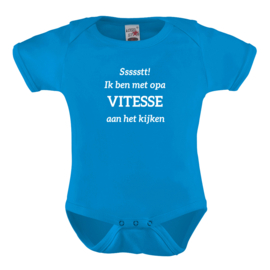 Baby romper: Ssssstt! ik ben met opa Vitesse aan het kijken