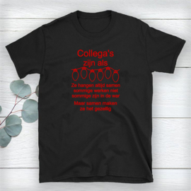 Volwassen T-shirt: Collega's zijn als kerstlampjes ze hangen altijd samen sommige werken niet sommige zijn in de war