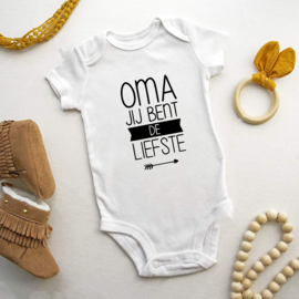 Baby romper: Oma jij bent de liefste