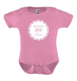 Baby romper: Ik word grote zus (wolk)