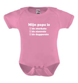 Baby romper: Mijn papa is de sterkste de stoerste de dapperste