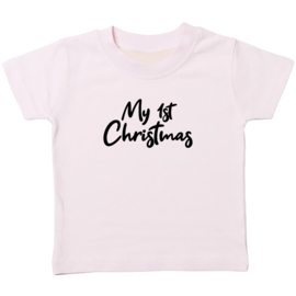 Kinder T-shirt met de opdruk: My 1st Christmas