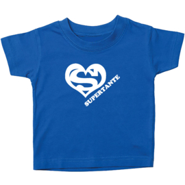 Kinder T-shirt met de opdruk: Super tante logo