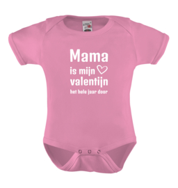 Baby romper: Mama is mijn Valentijn het hele jaar door