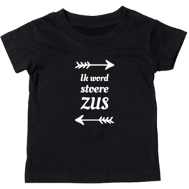 Kinder T-shirt: Ik word stoere zus