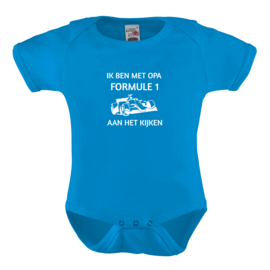 Baby romper: Ik ben met opa Formule 1 aan het kijken