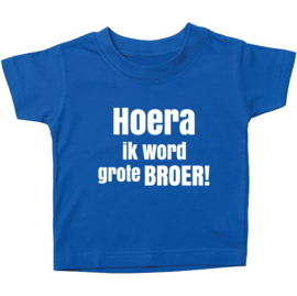 Kinder T-shirt: Hoera ik word grote broer!