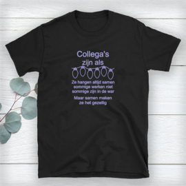 Volwassen T-shirt: Collega's zijn als kerstlampjes ze hangen altijd samen sommige werken niet sommige zijn in de war