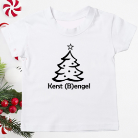 Kinder T-shirt met de opdruk: Kerst(b)engel