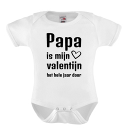 Baby romper: Papa is mijn Valentijn het hele jaar door