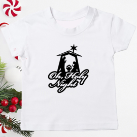 Kinder T-shirt met de opdruk: Oh holy night