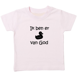 Kinder T-shirt met de opdruk: Ik ben er eentje van god