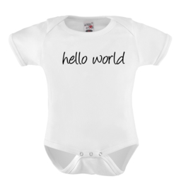 Baby romper: Hello world