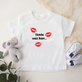 Kinder T-shirt met de opdruk: Tante was hier