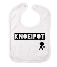 Baby slabbetje: Knoeipot wit