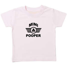 Kinder T-shirt met de opdruk: Mini pooper (drol)