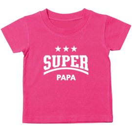 Kinder T-shirt: Super papa ster