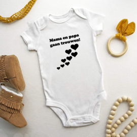 Baby romper: Mama en papa gaan trouwen!