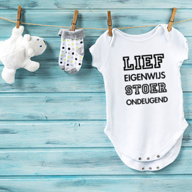 Baby romper: Lief eigenwijs stoer ondeugend