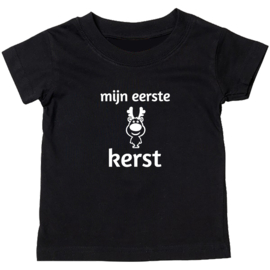 Kinder T-shirt met de opdruk: Mijn eerste kerst