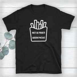 Volwassen T-shirt: Het is friet geen patat