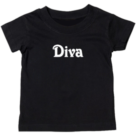 Kinder T-shirt met de opdruk: Diva