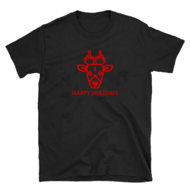 Volwassen T-shirt: Happy holidays (hert)