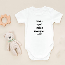 Baby romper: Ik was papa's snelste zwemmer