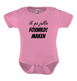 Baby romper: Ik ga jullie Foxwild maken