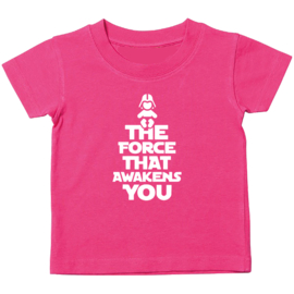 Kinder T-shirt met de opdruk: The force that awakens you