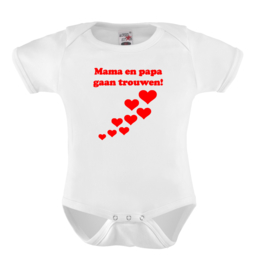 Baby romper: Mama en papa gaan trouwen!