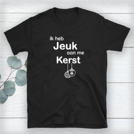 Volwassen T-shirt: Ik heb jeuk aan me kerst ballen