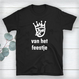 Volwassen T-shirt: King van het feestje
