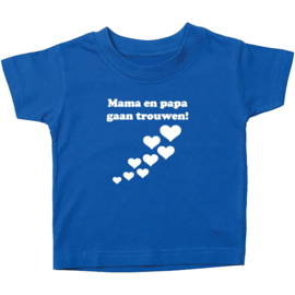 Kinder T-shirt: Mama en papa gaan trouwen