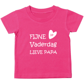 Kinder T-shirt: Fijne 1e vaderdag lieve papa