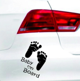 Autosticker: Baby on board zwart