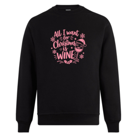 Foute kerst sweater: All I want for Christmas is wine