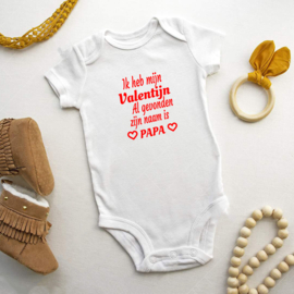 Baby romper: Ik heb mijn Valentijn al gevonden zijn naam is papa