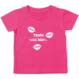 Kinder T-shirt met de opdruk: Tante was hier