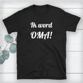 Volwassen T-shirt: Ik word oma!